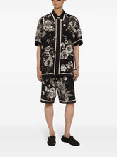 floral print silk shirt